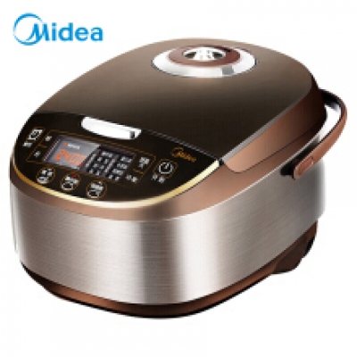 美的（Midea）電飯煲 5L大容量 氣動(dòng)渦輪防溢鍋 金屬機身電飯鍋MB-WFS5017TM