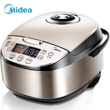 美的（Midea）電飯煲 氣動(dòng)渦輪防溢 金屬機身 圓灶釜內膽4L電飯鍋MB-WFS4037